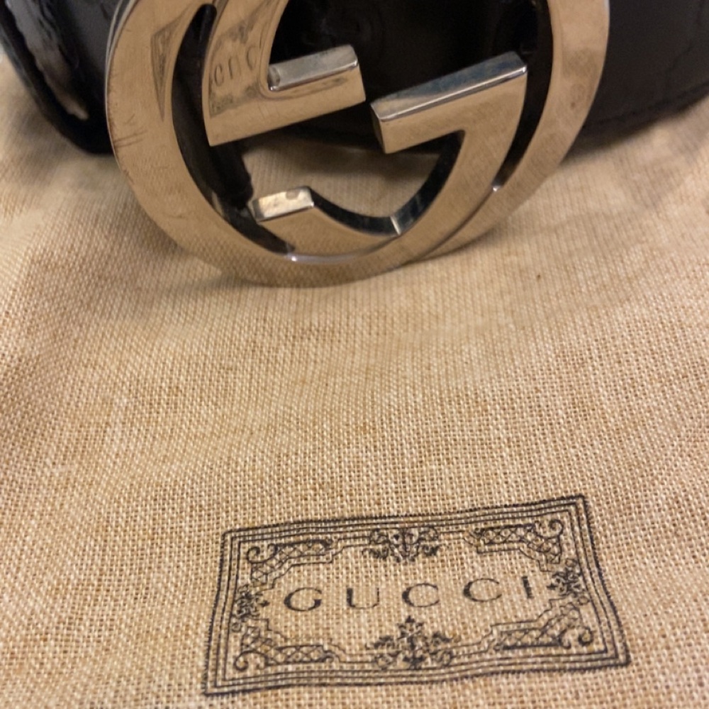 Gucci Signature Leather Belt Size 100 - Picture 3 of 4